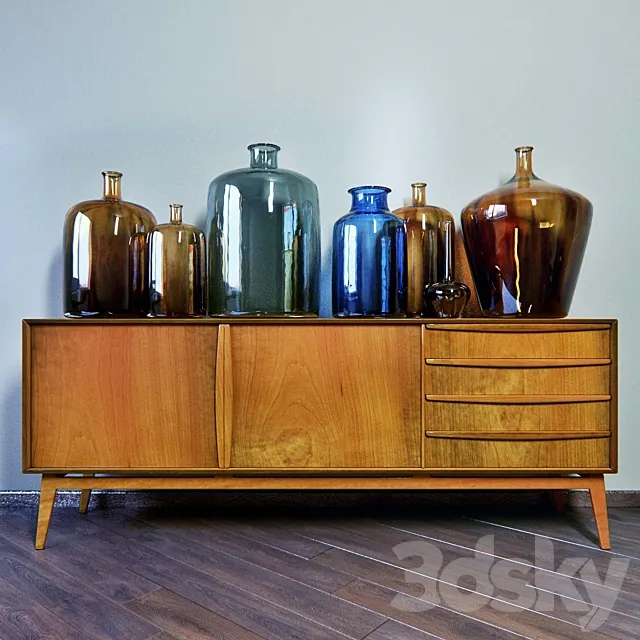 Sideboard with decor 3ds Max