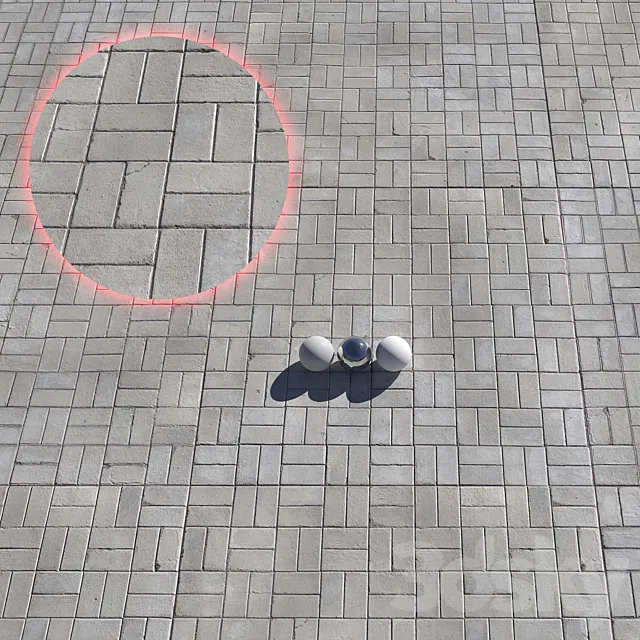 Sidewalk tile_2 3ds Max