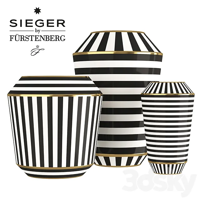 Sieger by Furstenberg Luna Vases 3DS Max Model