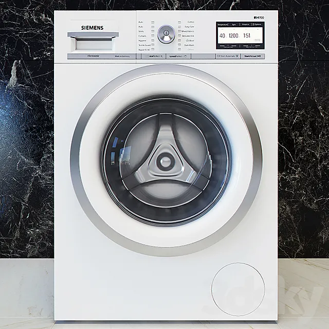 Siemens IQ-700 Washing Machine 3ds Max