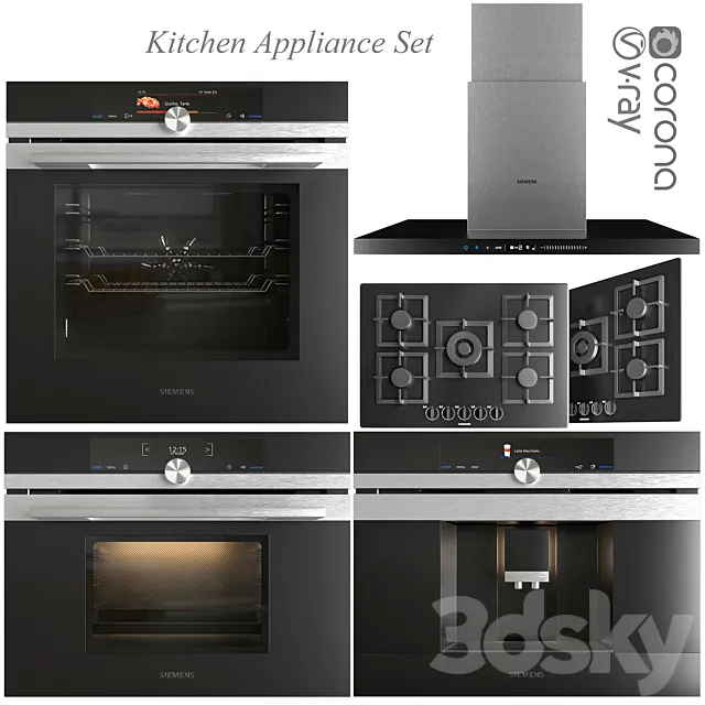 Siemens Kitchen Appliance Set 3DS Max Model