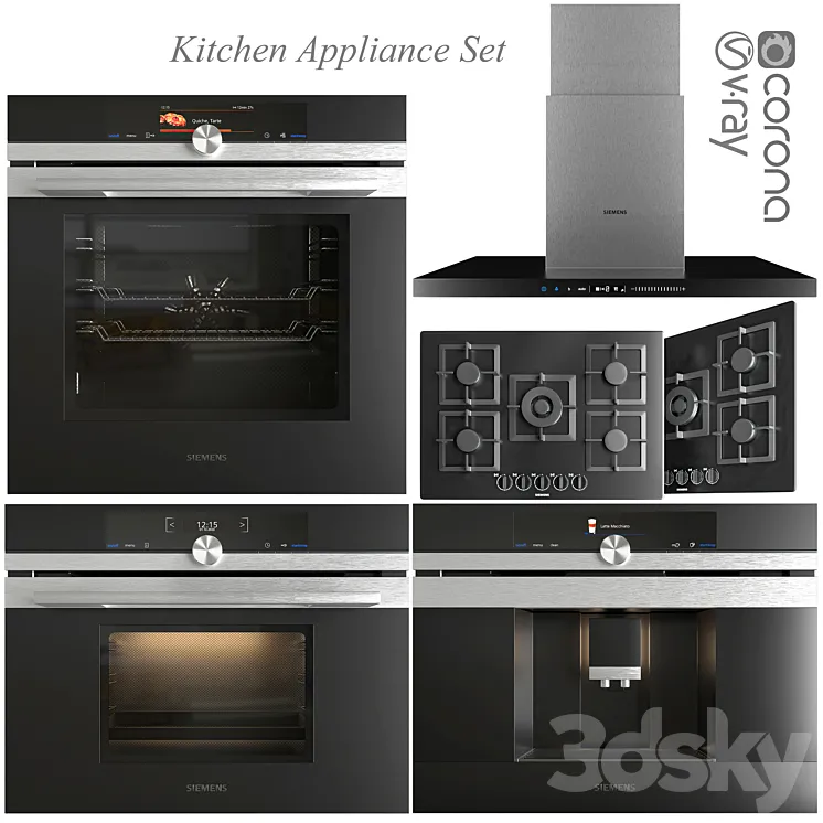 Siemens Kitchen Appliance Set 3DS Max