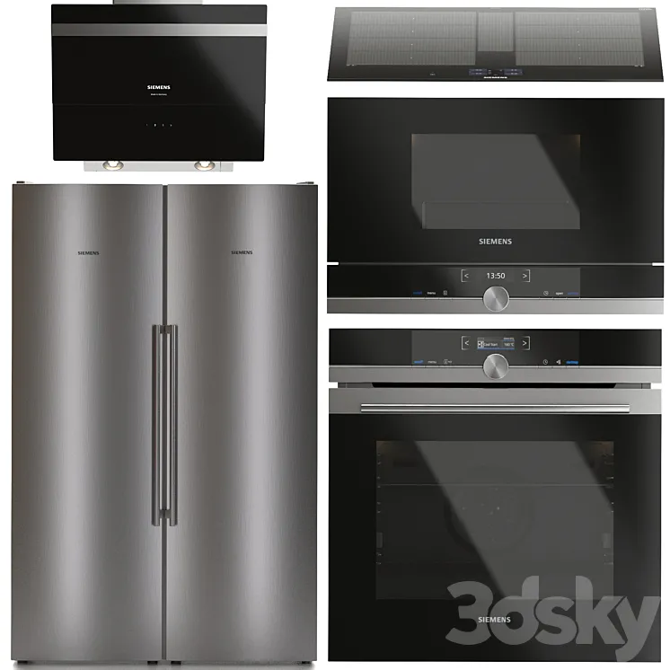 Siemens kitchen appliances set 4 3DS Max Model