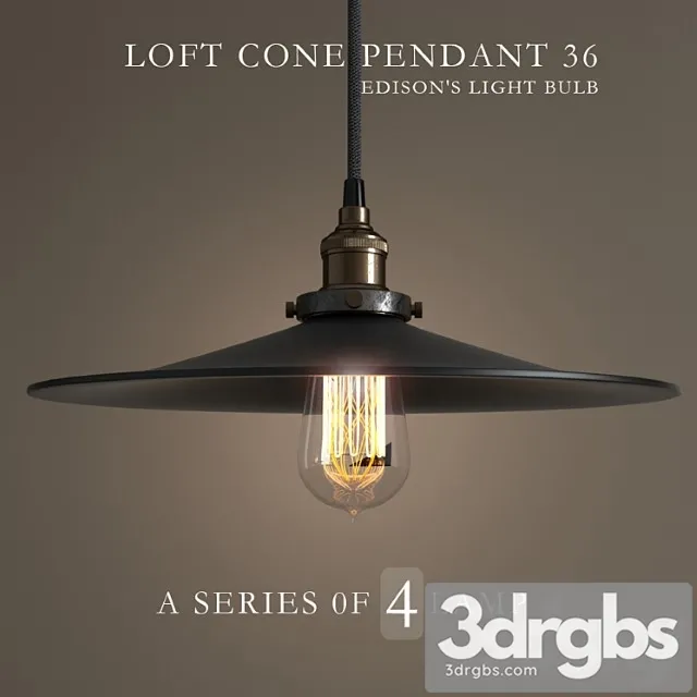 Sieriia Liustr Loft Cone Pendant 36 3dsmax Download