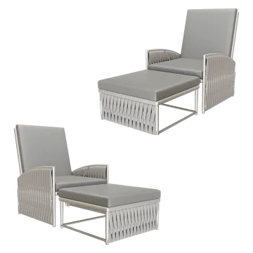 Sifas – Set recliner adjustable & pouf 3ds Max