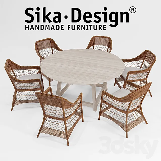 SIKA-DESIGN chair and table 3ds Max