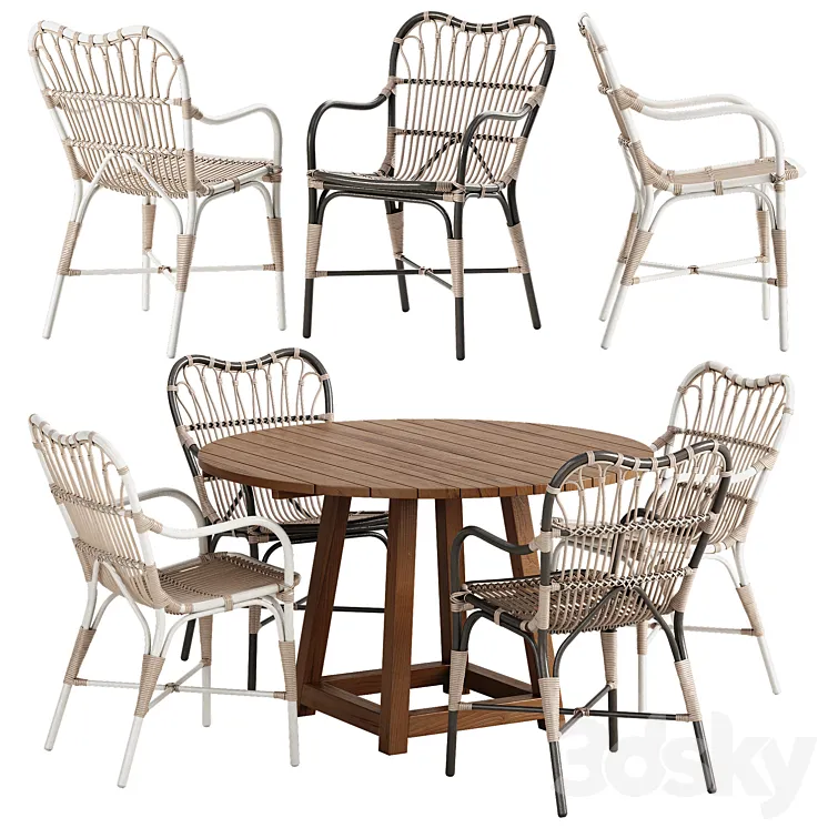 Sika Design Margret chair George table set 3DS Max