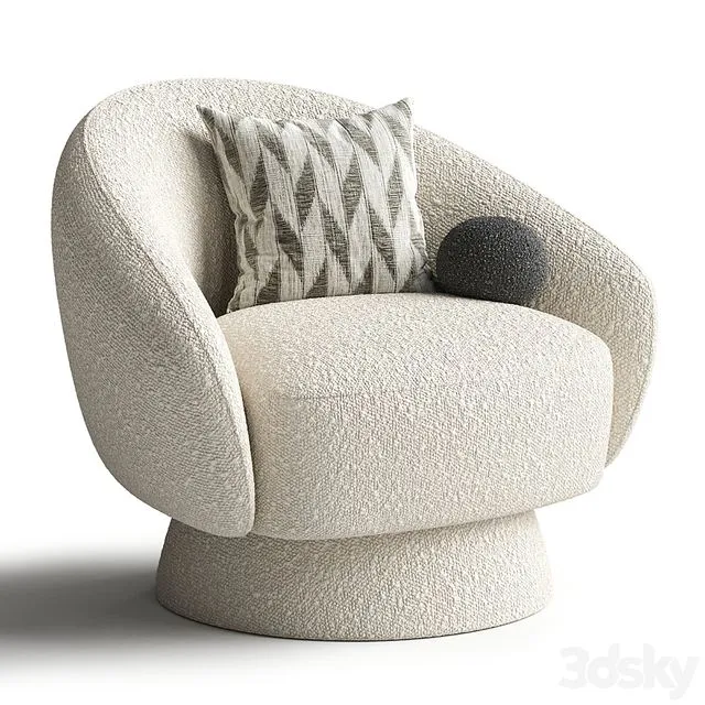 Sillon en tejido boucle Ted 3dsMax Model