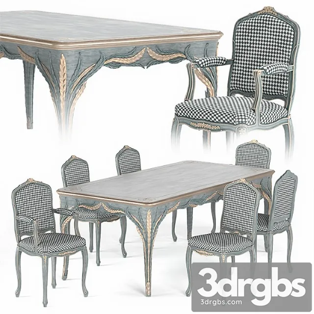 Silvano Grifoni Table And Chair Set 3dsmax Download