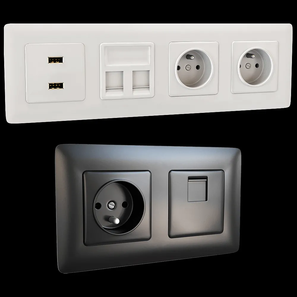 Simon  – Sockets and switches Simon 82/1 Detail 3ds Max
