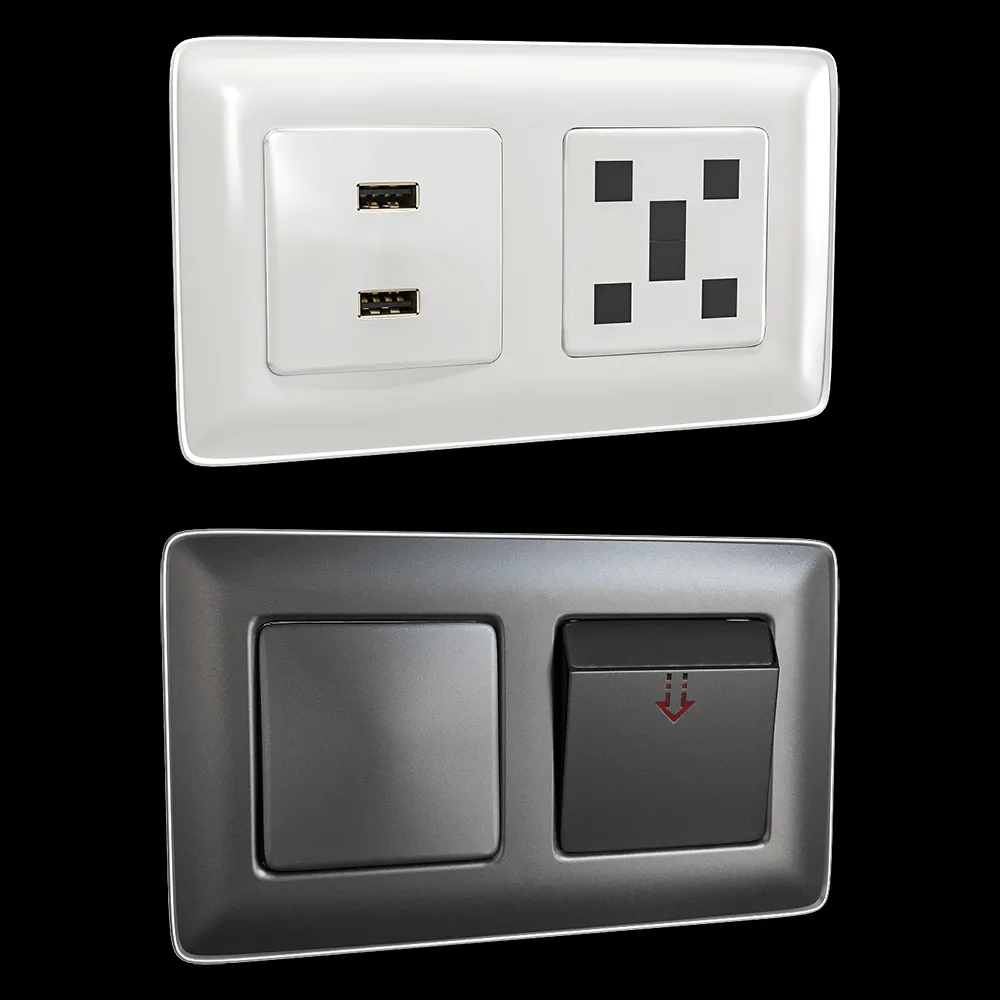 Simon  – Sockets and switches Simon 82/2 3ds Max
