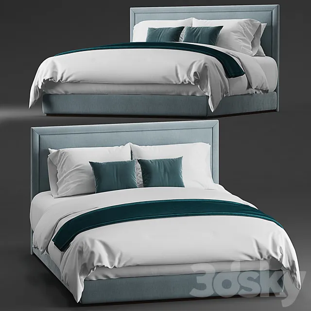 Simple bed for hotel guest room 3DSMax File