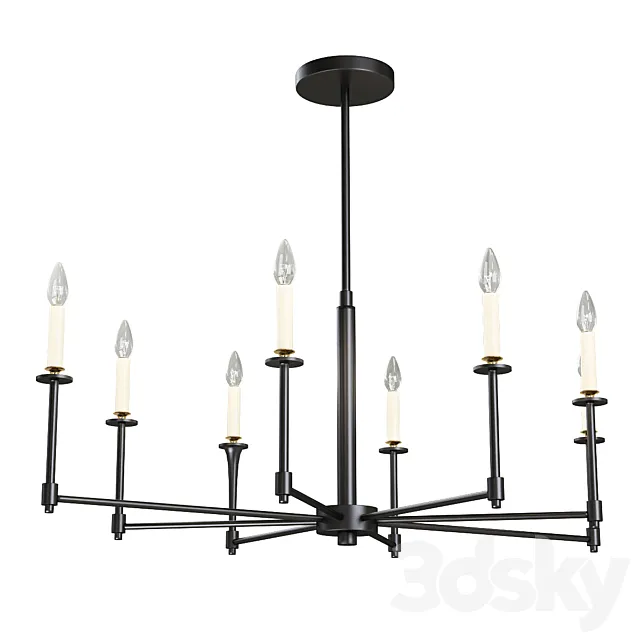 Simple stem chandelier 3ds Max