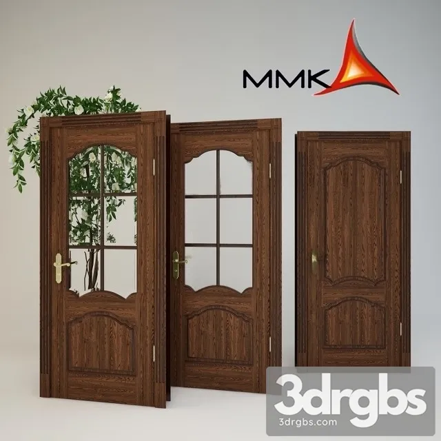 Simple Wooden Door Glass Pane 3dsmax Download