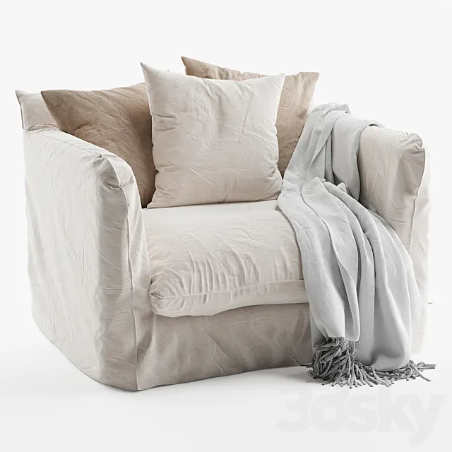 Singita Sofa One Seater 3DS Max Model