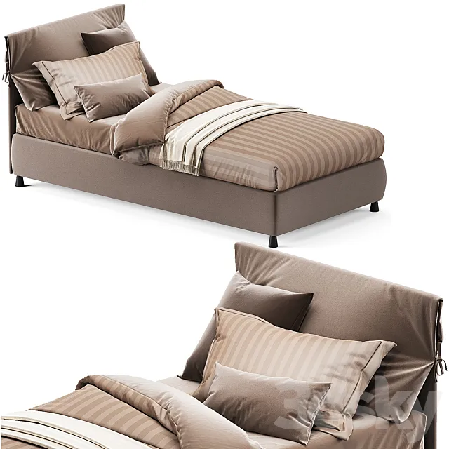 Single bed Flou NATHALIE 3ds Max