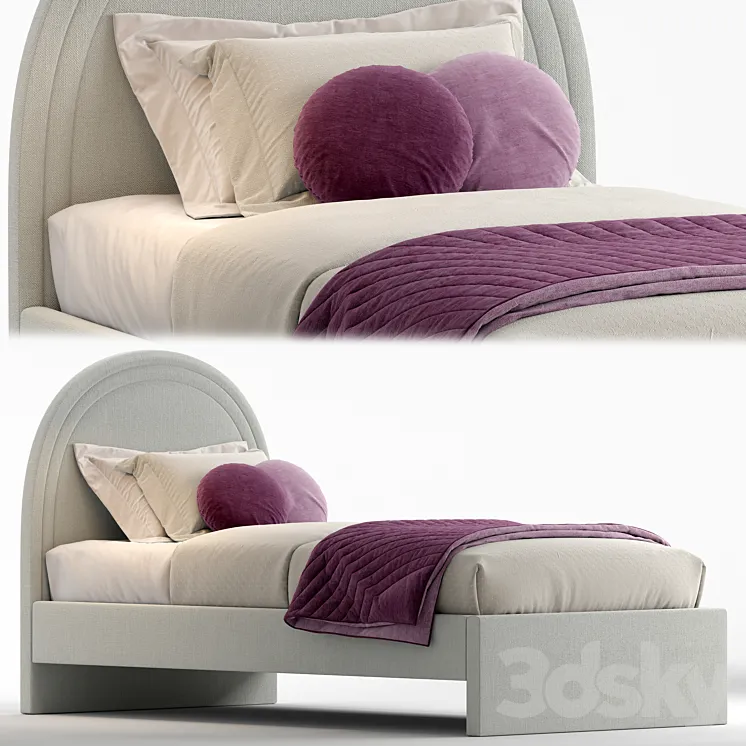 Single bed_by Westelm 3DS Max Model