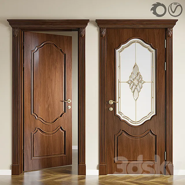 Single door №001 3DS Max Model