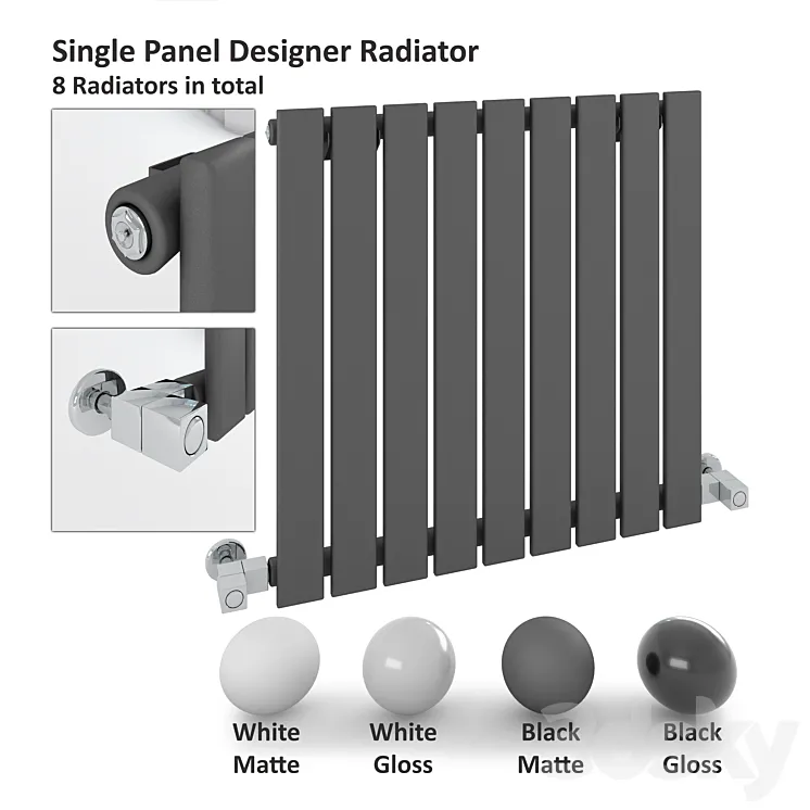 Single Panel Radiator – Milano Alpha Radiator 3DS Max