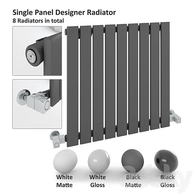 Single Panel Radiator – Milano Alpha Radiator 3DSMax File