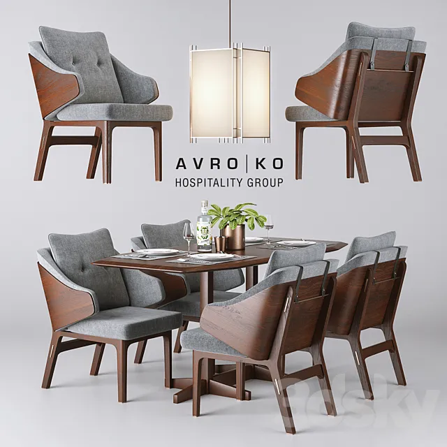 Single Thread Table And Chair – AvroKo 3DSMax File