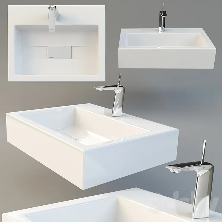 Sink and faucet teuco wilmotte teuco skidoo 3DS Max