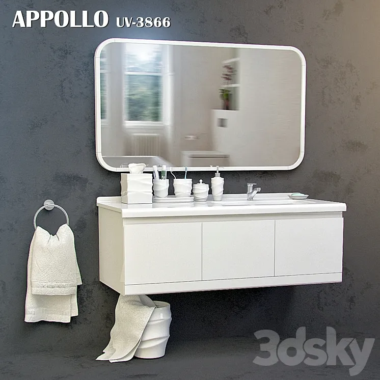Sink and mirror APPOLLO UV-3866. 3DS Max