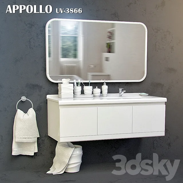 Sink and mirror APPOLLO UV-3866. 3DSMax File