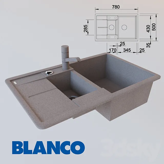 Sink Blanco metra 6s compact 3DSMax File