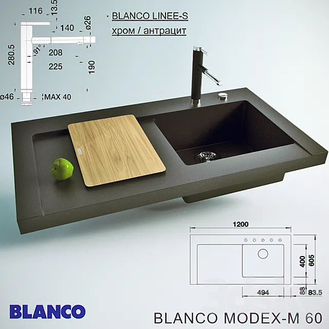 Sink BLANCO MODEX-M 60 3ds Max