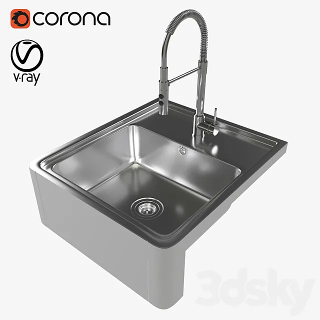 Sink Bredshon Wimmern mixer 3ds Max