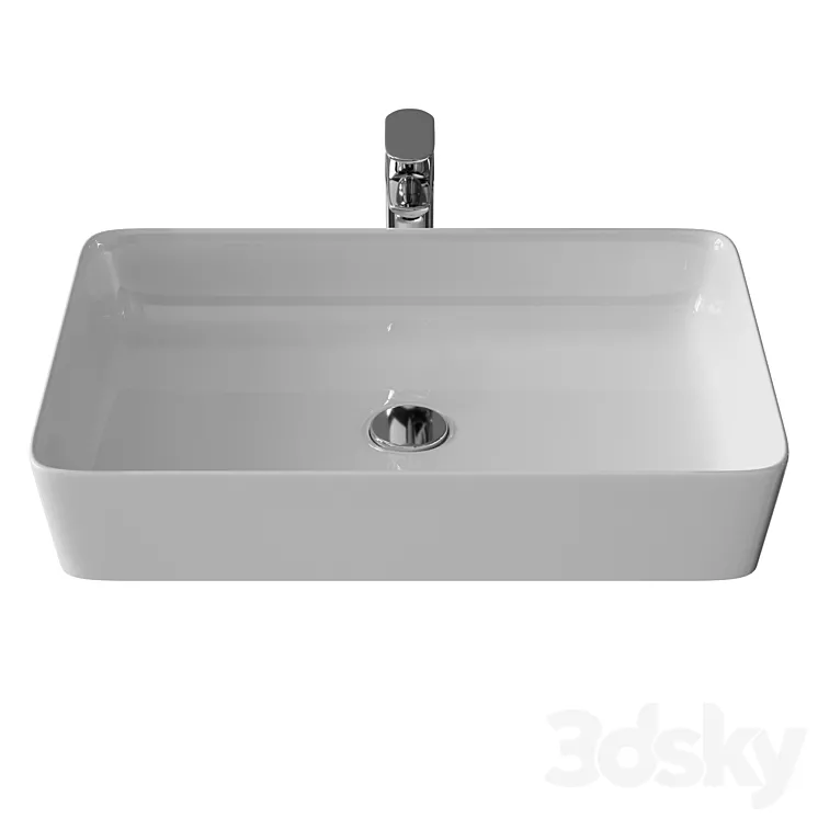Sink Creavit UL060-00CB00E-0000 white 3DS Max