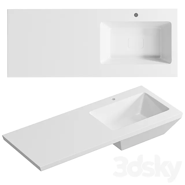 Sink Madera Kamilla 120 R 4627173210010 for washing machine White 3ds Max