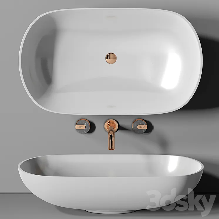 sink Planit Concave basin & Graff Mod plus faucet 2 3DS Max