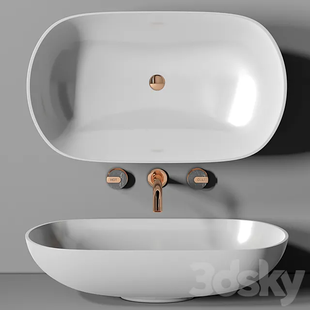 sink Planit Concave basin & Graff Mod plus faucet 2 3DSMax File