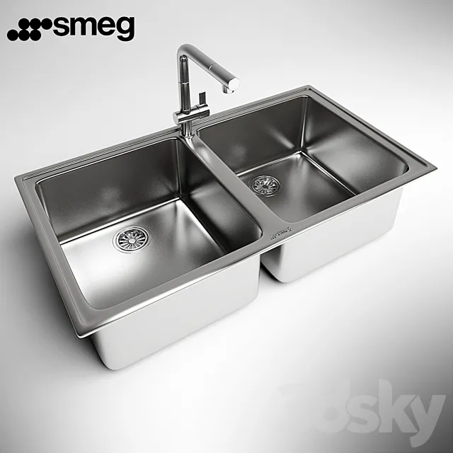 Sink Smeg LTS902-2 3DS Max Model