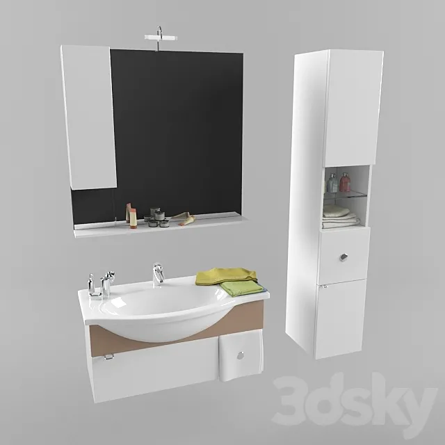 Sink with Cabinet 3DS Max Model