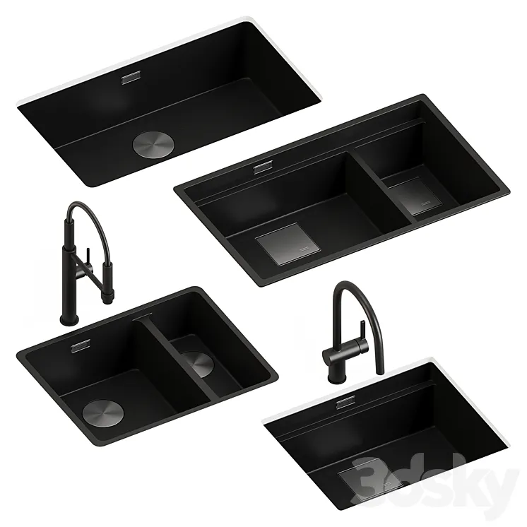 Sinks and faucets Franke 3DS Max Model