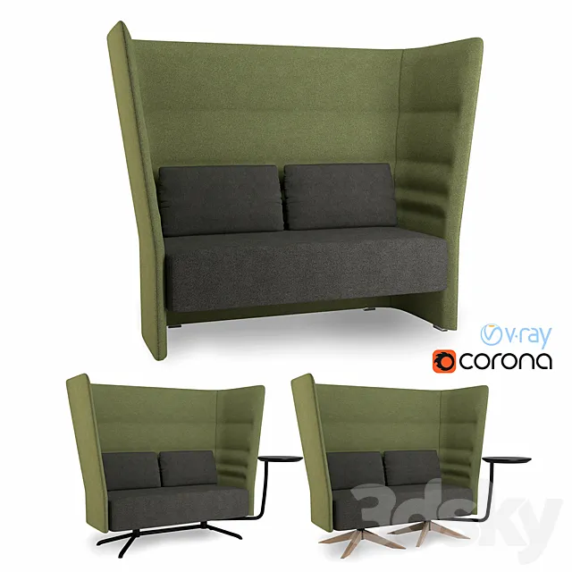 Sitland Cell128 high-back sofa 3DS Max Model