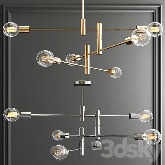 Six Light Fixture Chandelier 3DSMax File