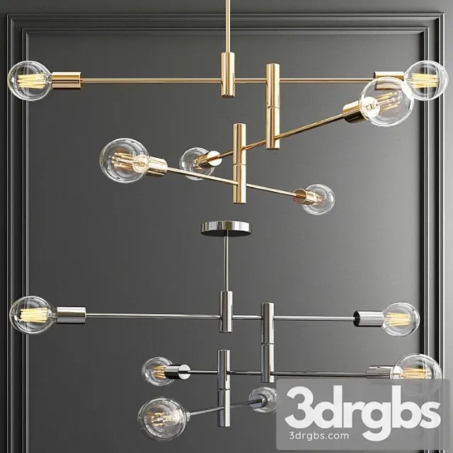 Six light fixture chandelier