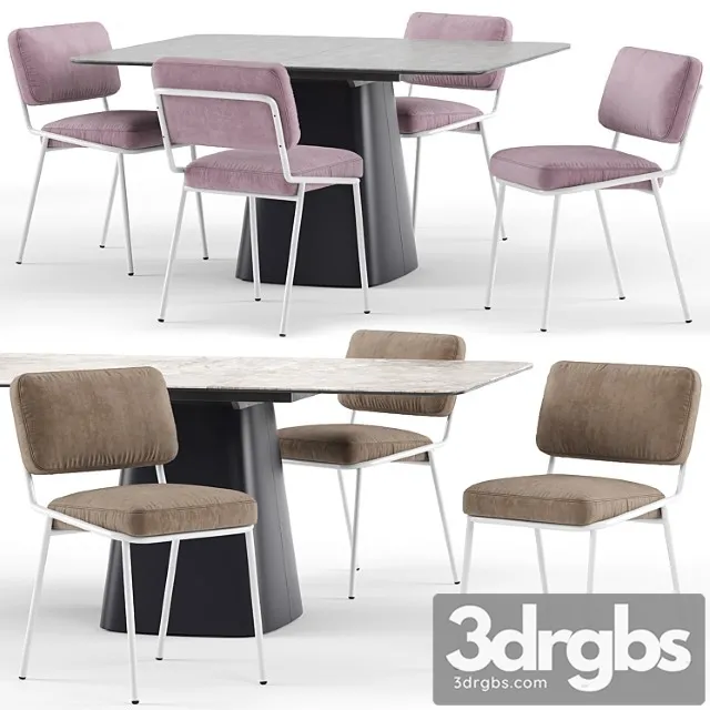 Sixty chair and hey gio extending table – connubia calligaris