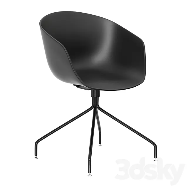 Siyah Plastik Chair 3ds Max