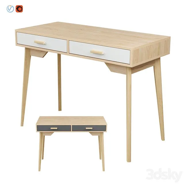 Skandica – Horten (Nordic Scandi) Desk 3dsMax Model