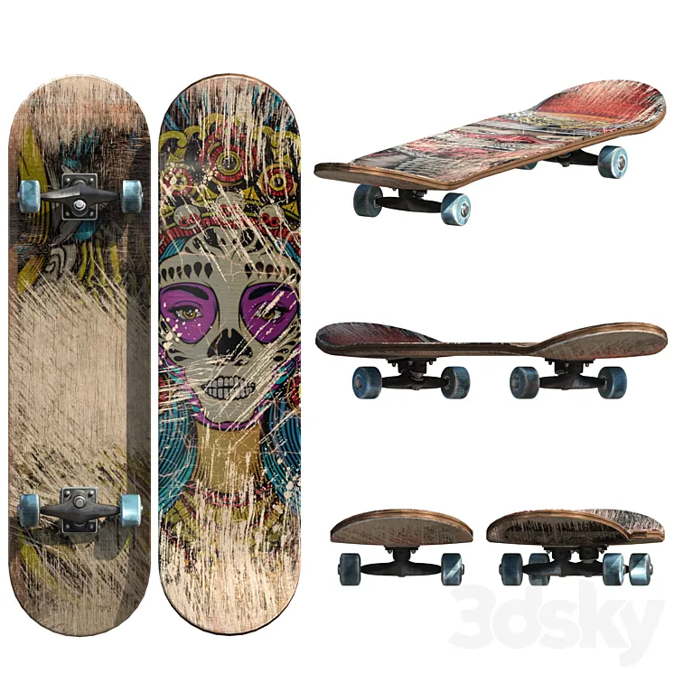 skateboard 3DS Max Model