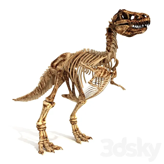 Skeleton of the Dinosaur Trex 3DSMax File