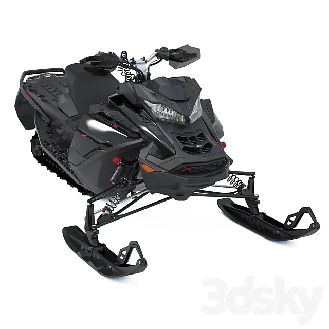 Ski-Doo Renegade X-RS 900 ACE Turbo Snowmobile 3DS Max Model