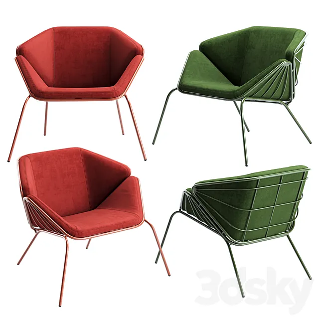 Skin Lounge armchair 3DS Max Model