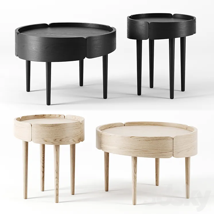 Skirt coffee tables by Woud 3DS Max