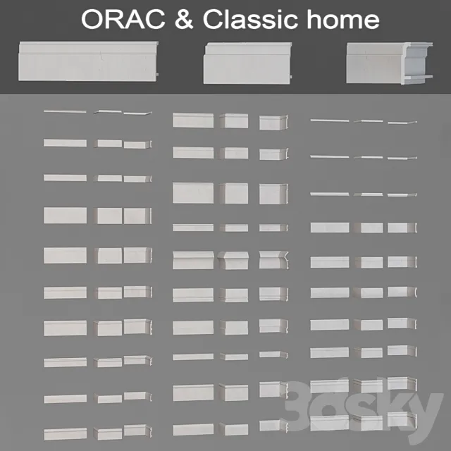 Skirting boards and Orac Classic home 3DSMax File